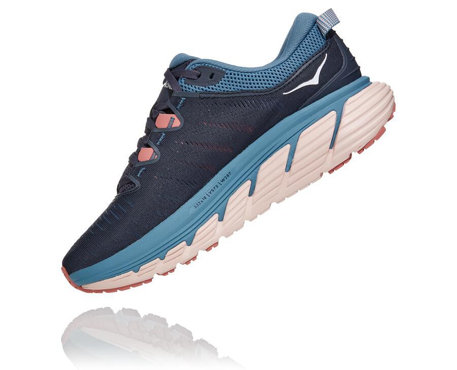 Hoka One One Gaviota 3 Löparskor Dam - Marinblå - HNXWI-8769